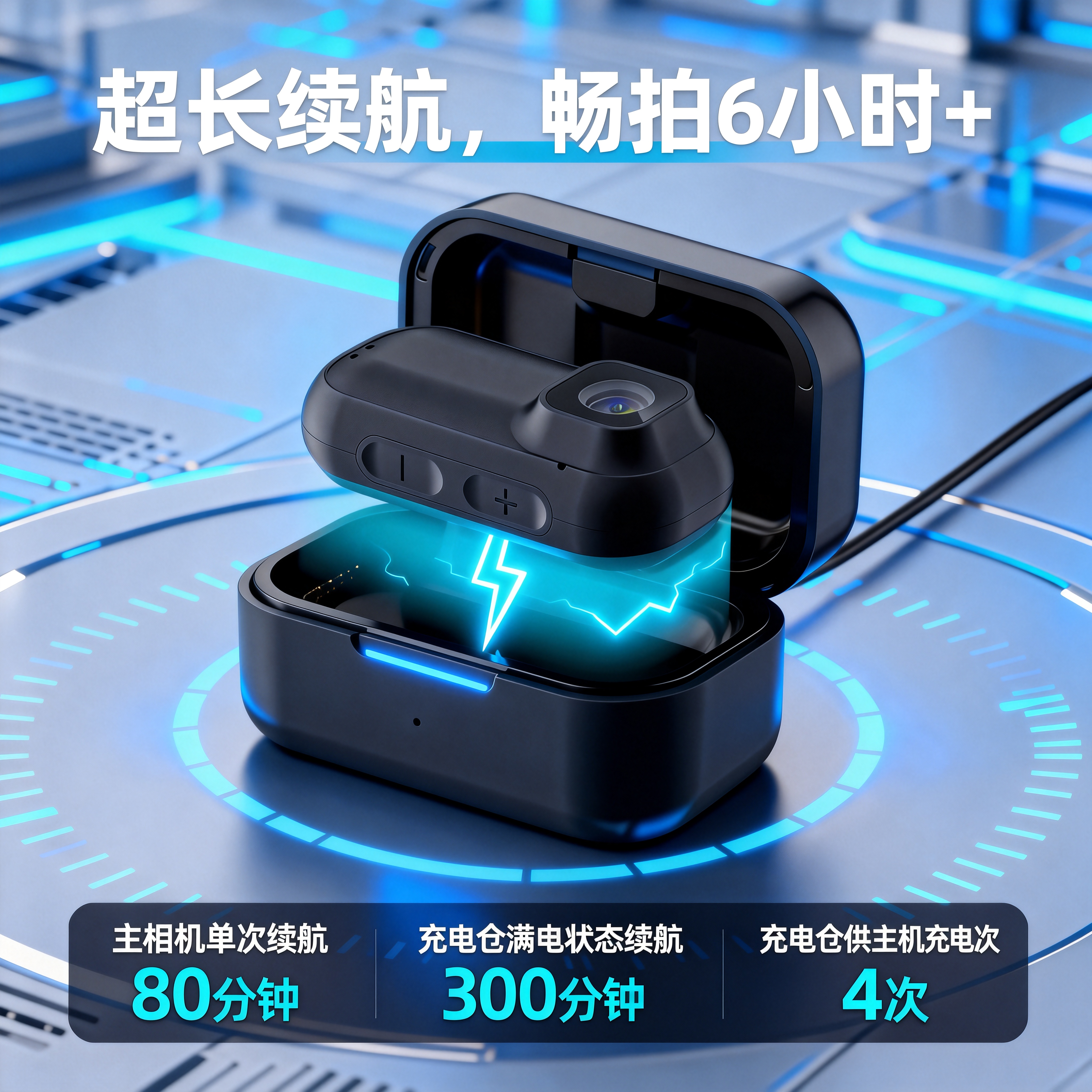 觅豹 A300 拇指运动相机长续航高清防抖口袋相机户外骑行记录仪AI识物GPS记录Vlog旅行摄影录像 128G高速卡+官方标配(主机+充电仓+全套配件)