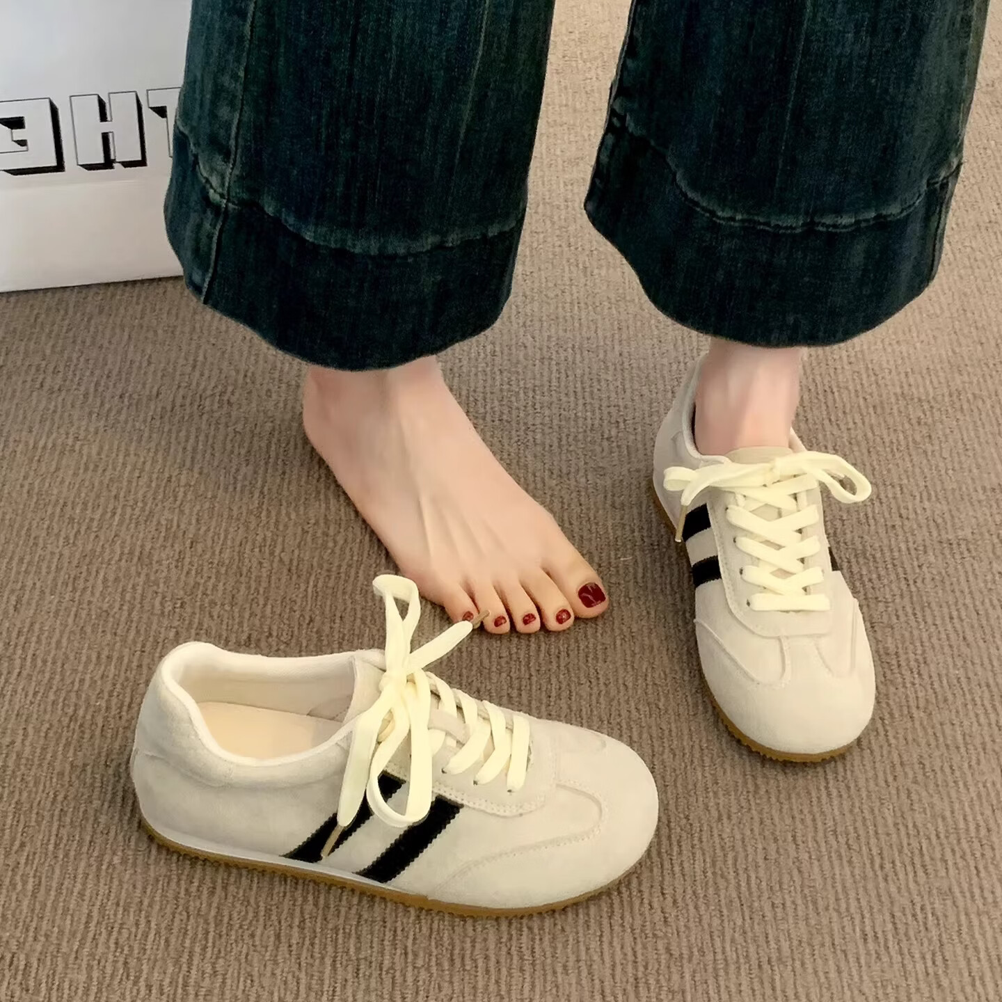 啄木鸟黄色德训鞋女2026新款女鞋爆款百搭软底鞋子运动鞋女款板鞋阿甘鞋 黄色 37