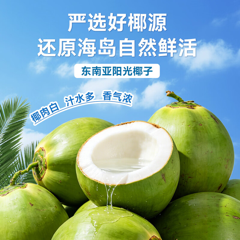 轻上100%纯椰子水饮料孕妇可喝椰子汁椰汁水电解质饮品 100%椰子水245ml*20瓶