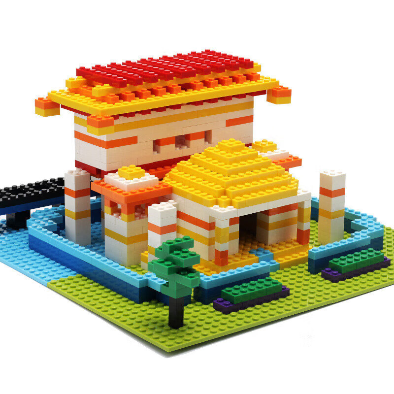 山头林村散装积木称斤砖块高砖自选小颗粒散件配件零件儿童拼装玩具 1x2高砖1斤