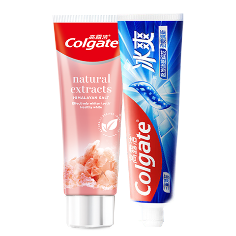 高露洁强推专业系列牙膏防蛀亮白美白清新口腔清洁护理多效套装 【美白清新组合】玫瑰盐120g+冰爽120g