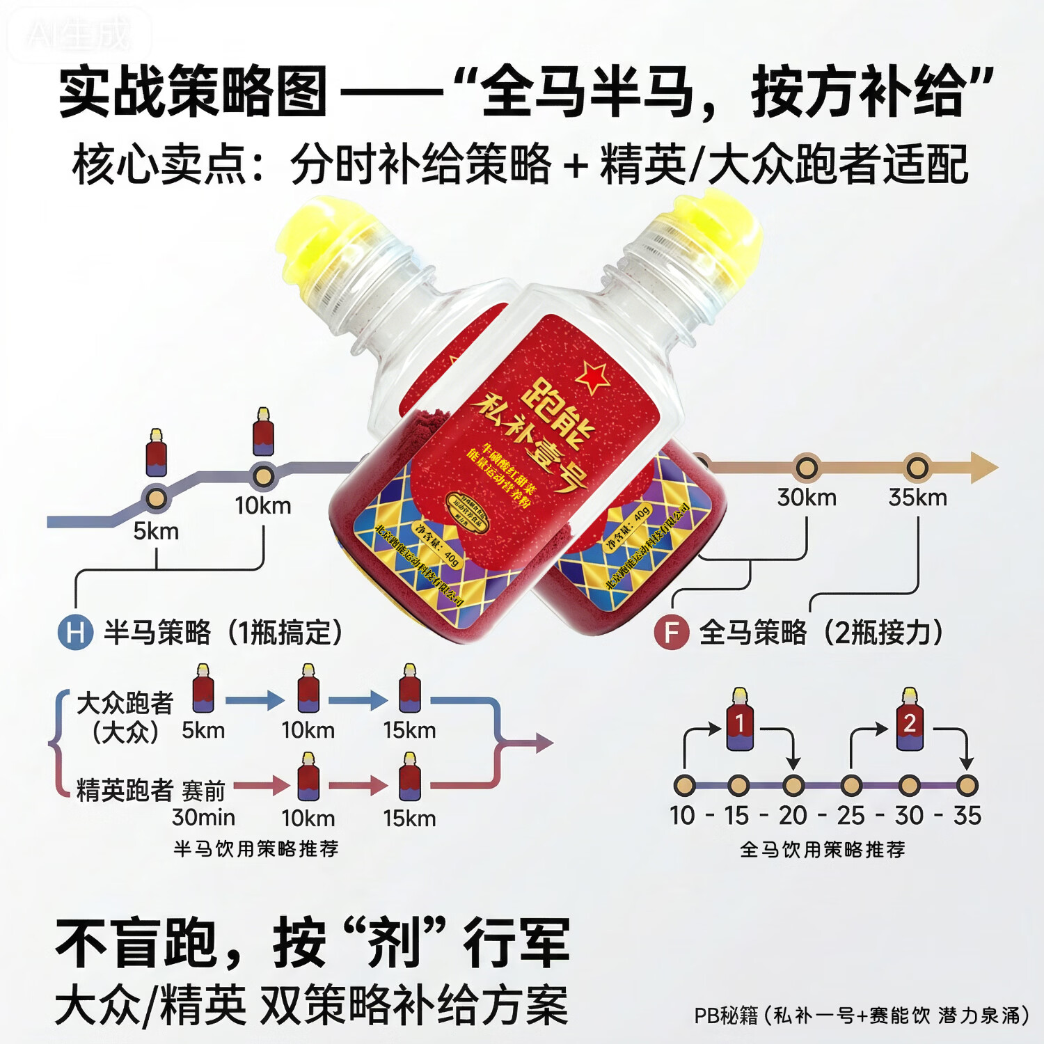 跑能红甜菜根私补1号高能量运动能量粉冲解剂饮料 马拉松替代能量胶 【2瓶跑全马】 40g*2瓶