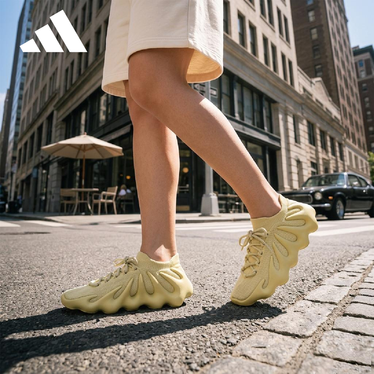 阿迪达斯三叶草YEEZY 450黄色 低帮椰子运动休闲鞋HP5426 UK3.5码36