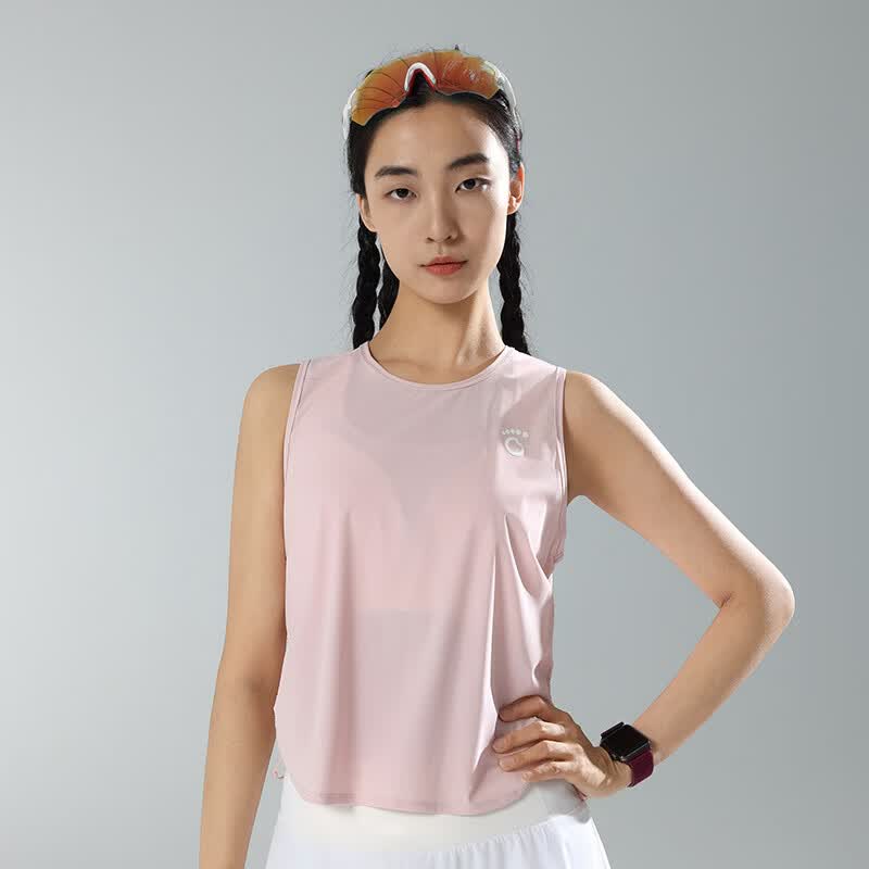 马孔多（macondo）女子运动背心4代马拉松训练跑步上衣吸湿速干 粉霜色 S