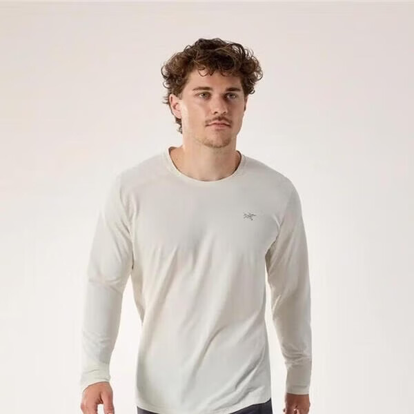 始祖鸟（ARC'TERYX）CORMAC HOODY男款轻量速干透气吸湿圆领长袖 白色L