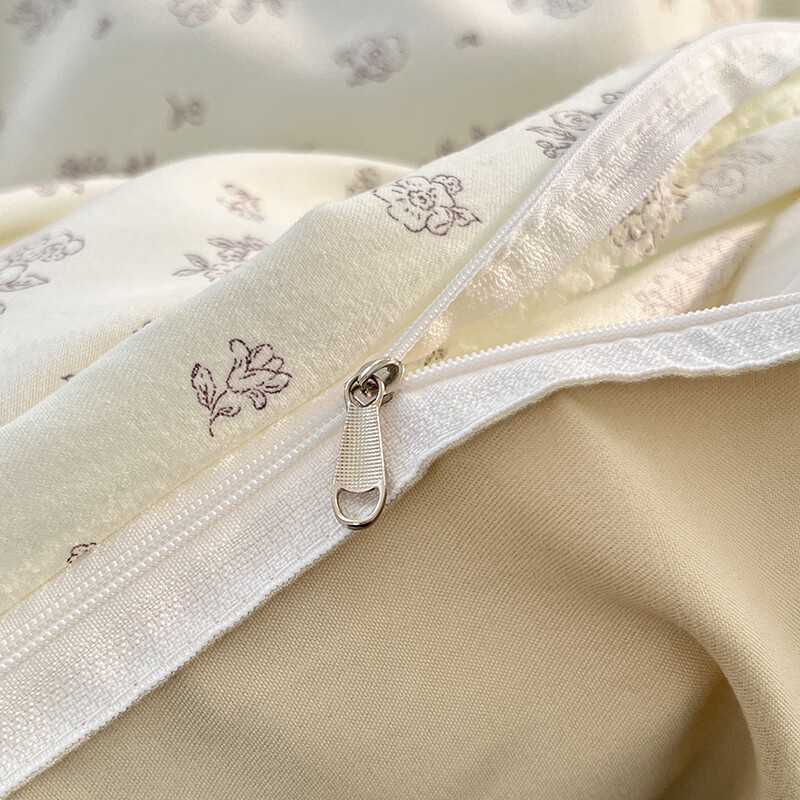 雅鹿春秋床上四件套新款床单被套被罩床品学生宿舍家用四件套 素卉 米黄  【清爽透气水洗棉】 1.2m宿舍 床单款 （被套150*200cm）三件套