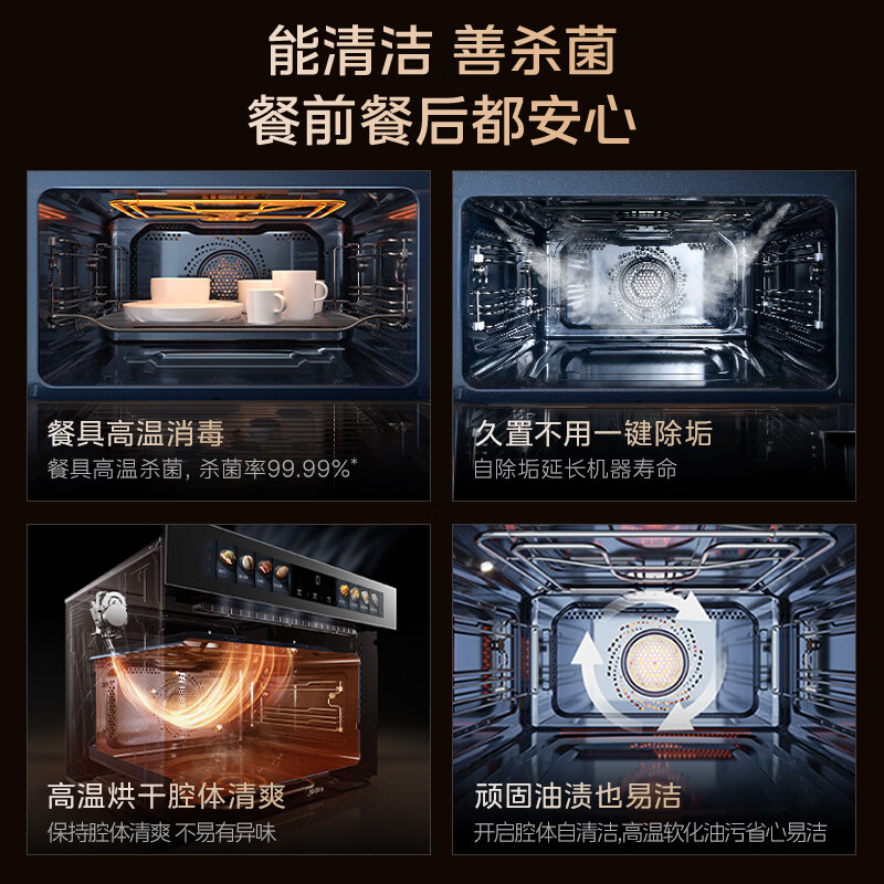 美的（Midea）【重磅首发】嵌入式蒸烤一体机家用大容量蒸箱烤箱SX5 Pro二代涡轮大热风蒸烤炸炖四合一60L大蒸汽 【重磅首发】SX5pro二代蒸烤箱2600W瞬透蒸
