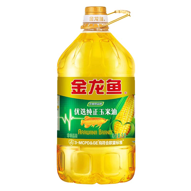 金龙鱼优选纯正玉米油5L*4桶非转基因物理压榨一级食用油炒菜 5L*1桶
