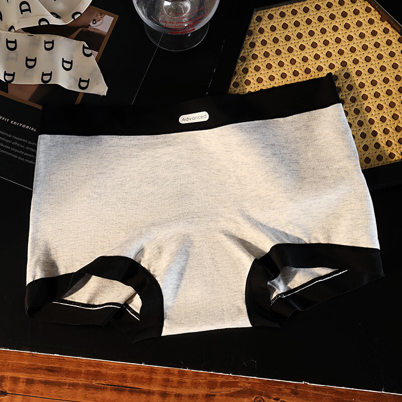 DAPHNE达芙妮【A】纯棉内裤女棉纯棉内裤女款纯棉加长裆棉平角内裤 【4条颜色随机】棉内裤 L【80-120斤】