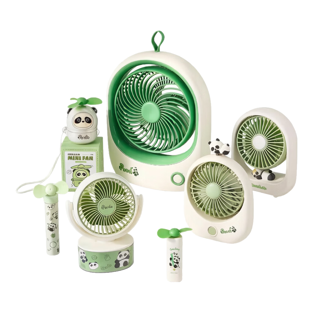 三年二班熊猫小风扇随身便携手持小风扇桌面风扇usb静音电风扇办公室宿舍工位小型电风扇挂脖风扇迷你风扇 熊猫墩墩台式风扇 【三档风力】