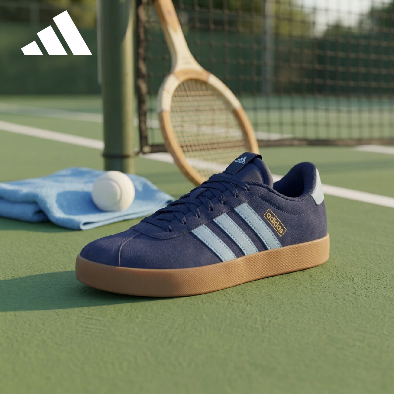 阿迪达斯（adidas）男鞋女鞋 运动型格系列 VL COURT 3.0 休闲鞋 JP7537 深蓝色 42.5