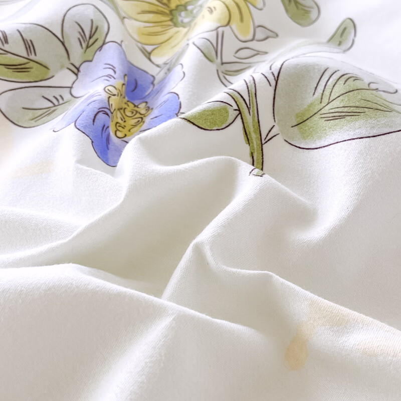 雅鹿春秋床上四件套新款床单被套被罩床品学生宿舍家用四件套 手绘春天【清爽透气水洗棉】 1.8m床 床单款 （被套200*230cm）四件套