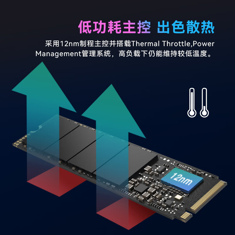 宏碁掠夺者（PREDATOR）2TB SSD固态硬盘 M.2接口(NVMe协议) GM7系列｜NVMe PCIe 4.0读速7200MB/s  AI电脑存储配件