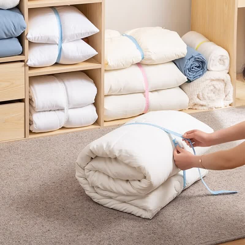 袖扣收纳绑带扣子衣服被子可连接收纳扣子拉拉卷绑带多功能叠衣服 100装带纽扣可连接使用25cm 1个