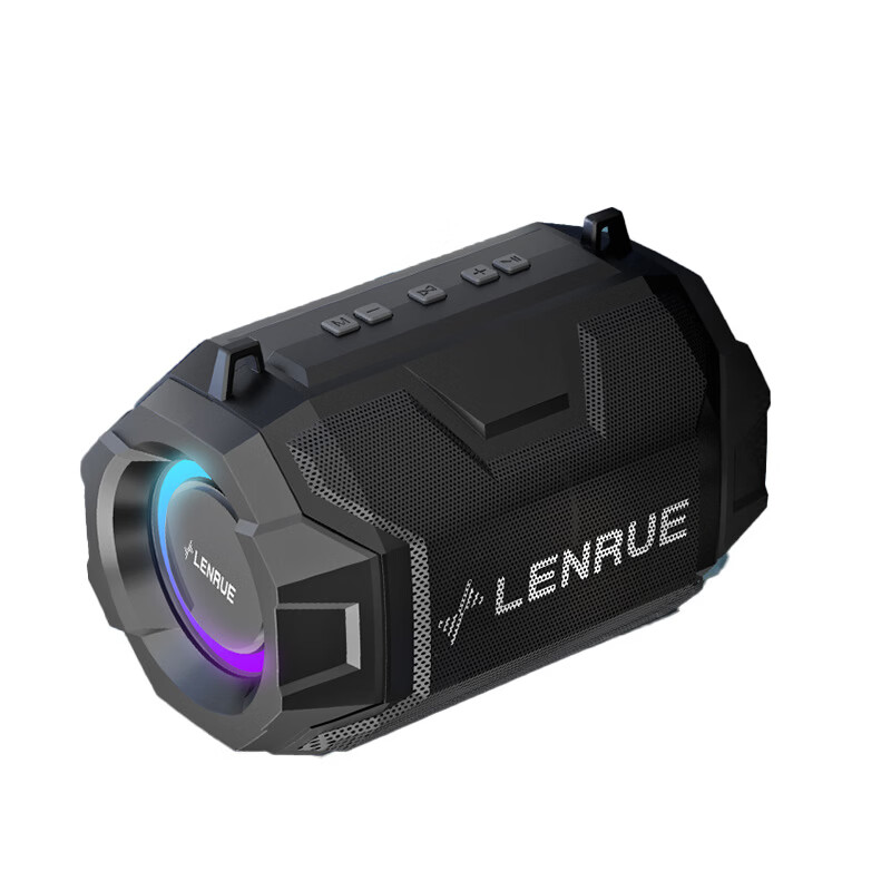 柯莱逊户外便携蓝牙音箱家用无线语音立体音大音量低音炮迷你蓝牙小音响 黑色