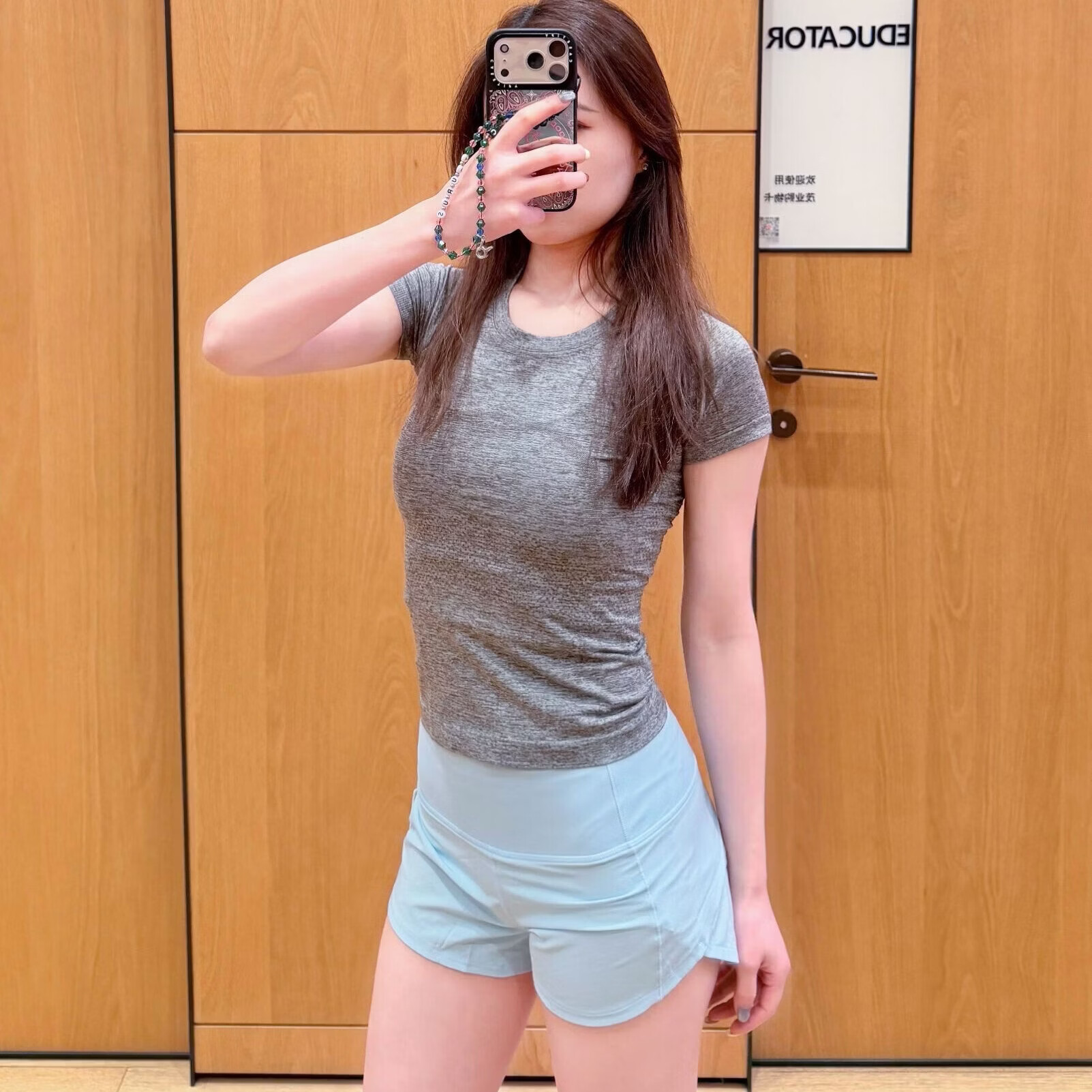 露露swiftly短袖女士运动短袖 T 恤 2.0速干透气高弹裸感面料运动 板岩灰 (带标) XL /8码(120-135斤)