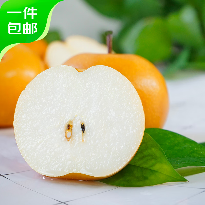 京鲜生山东秋月梨净重4斤单果200g+ 新鲜水果 源头直发包邮