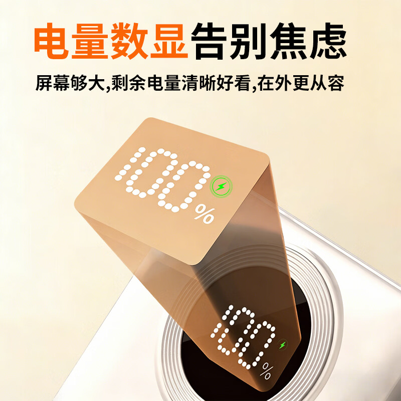 HUIWAEL华为手机通用2026新国标3C认证66W快充20000毫安充电宝可上飞机高铁适用华为苹果手机快充充电 【高奢白】超级快充+自带双快充线+优质进口电芯 20000毫安|新国标3C双认证|可上飞机高铁