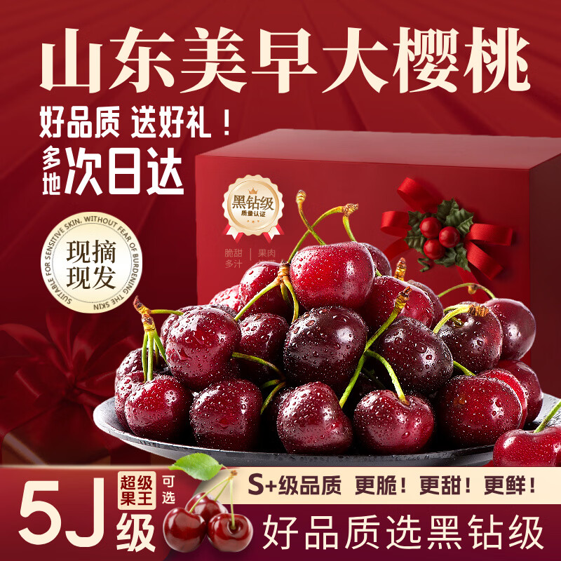 🍒京东神价｜9.9试吃装！超新鲜山东美早大樱桃，樱桃脑袋的春季必入！