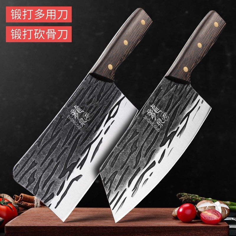 小天籁(xiao tian lai) 龙泉菜刀家用不锈钢切菜刀斩切两用斩骨刀切片