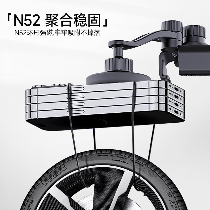 春锦秋鲤适用特斯拉model3/Y/焕新3焕新Y车载手机支架硅胶磁吸车载手机架 model3/Y/焕新3焕新Y专用【黑色图案款】