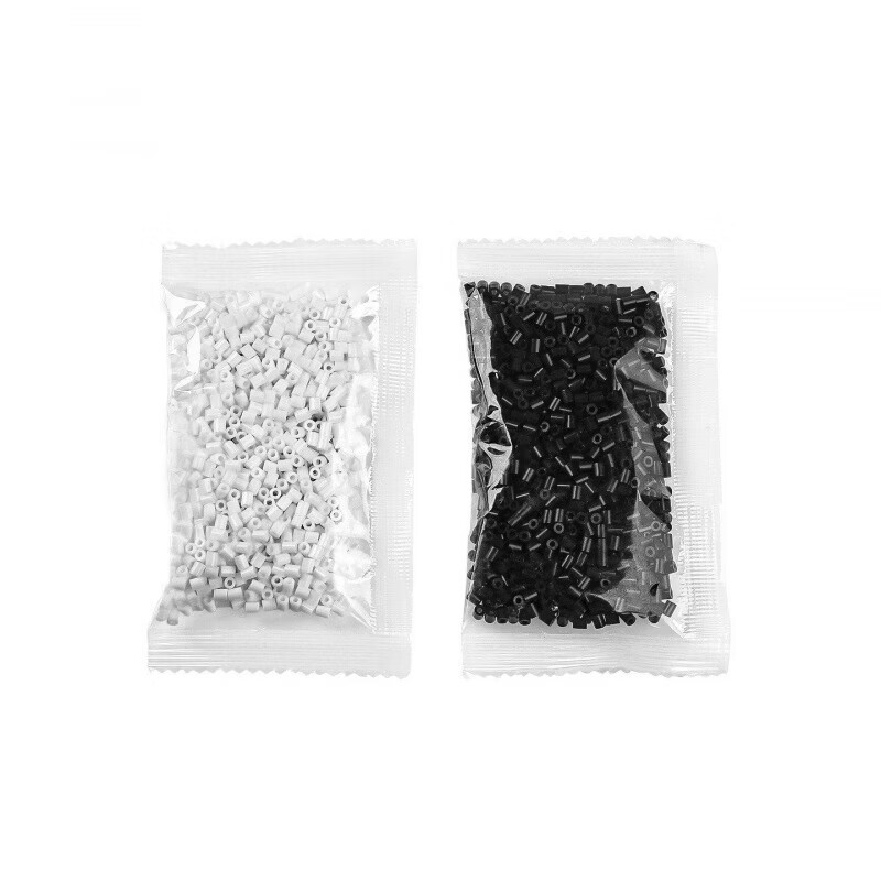 智权手工拼豆补充包2.6mm黑白豆豆补充融合豆益智玩具diy用品 全新升级*【一万粒】无色差无高低 【2.6mm黑色H7】融合豆
