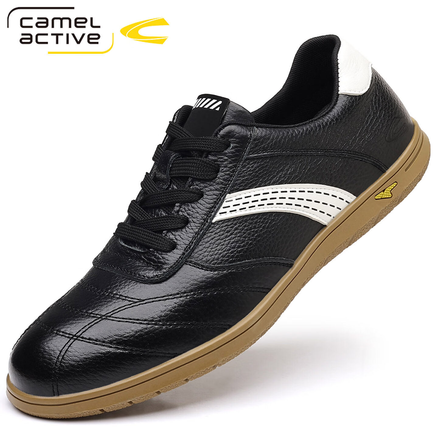 骆驼动感(camel active)男士休闲鞋2026春夏透气舒适德训鞋真皮时尚百搭小白鞋男软底轻便 白色 40 (250mm)