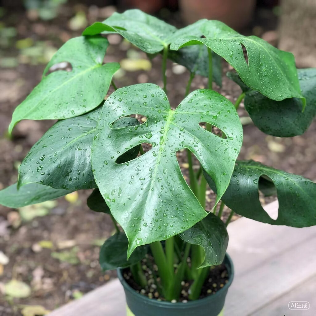 龟背竹大型盆栽客厅 大叶开背老桩绿植办公室吸甲醛 土培四季常青 一盆三颗【70-80高】加肥 【带绿色加仑盆】