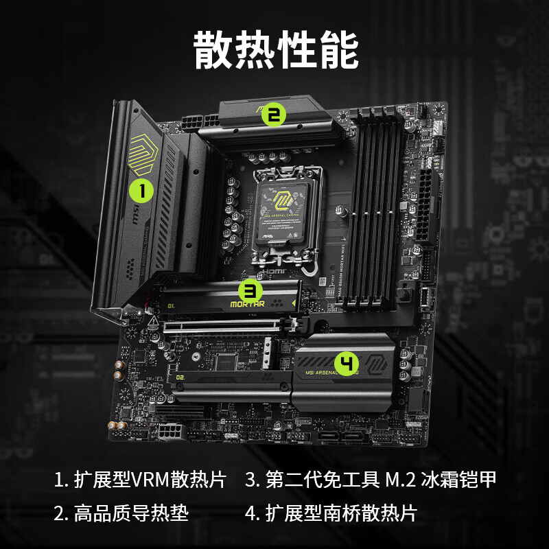 微星 MAG B860M MORTAR WIFI7迫击炮 图 6