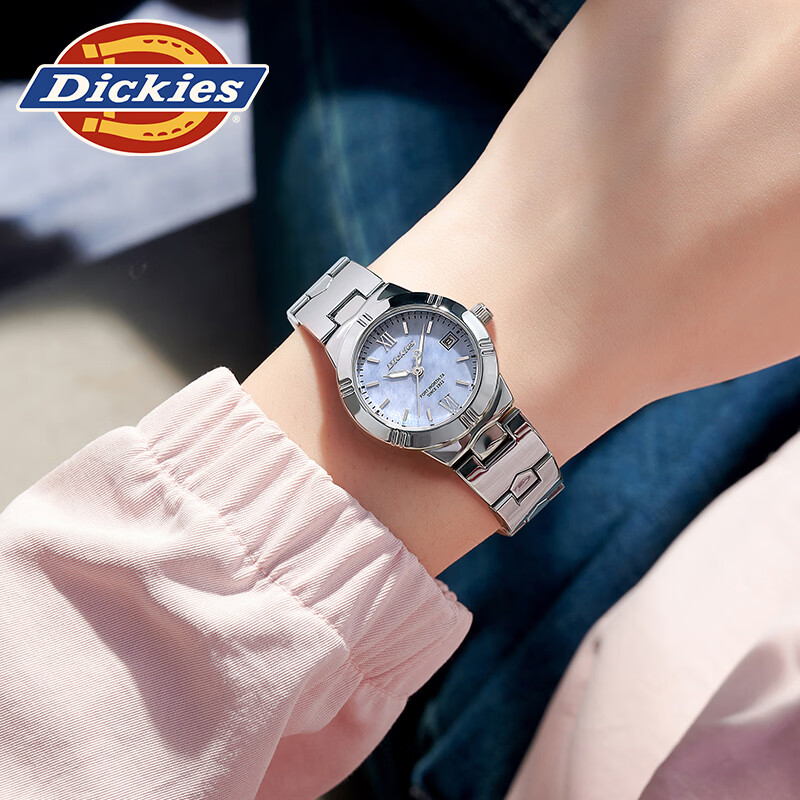 Dickies手表女表时尚百搭石英表新款ins轻奢小众腕表简约女送女生日礼物 250F60LYXCL-775DS-2SSY