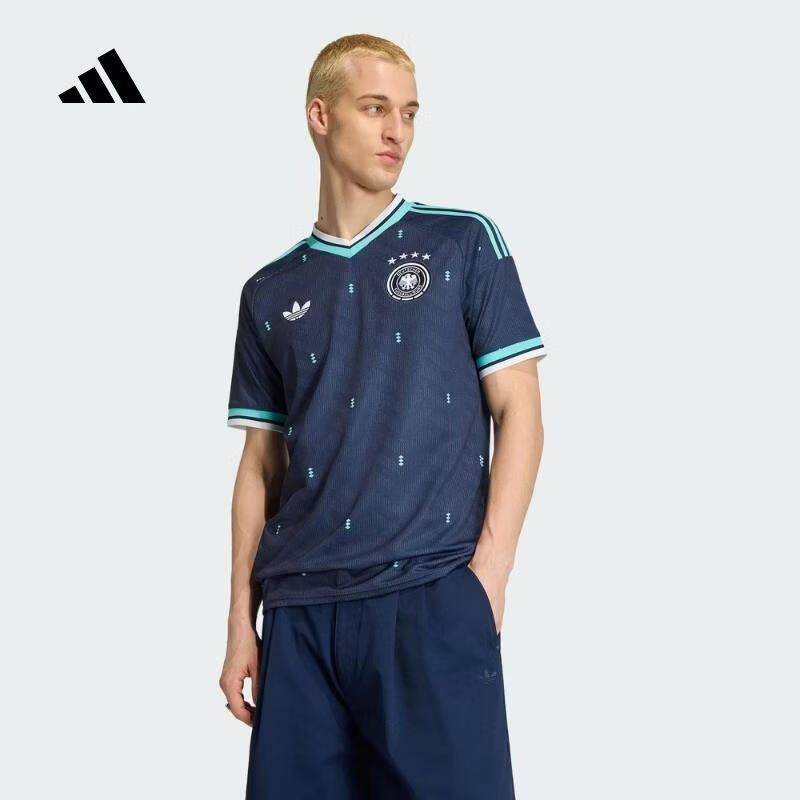 阿迪达斯（adidas）2026年男子DFB A JSY德国国家队世界杯客场球迷版足球短袖球衣 JN2074 L