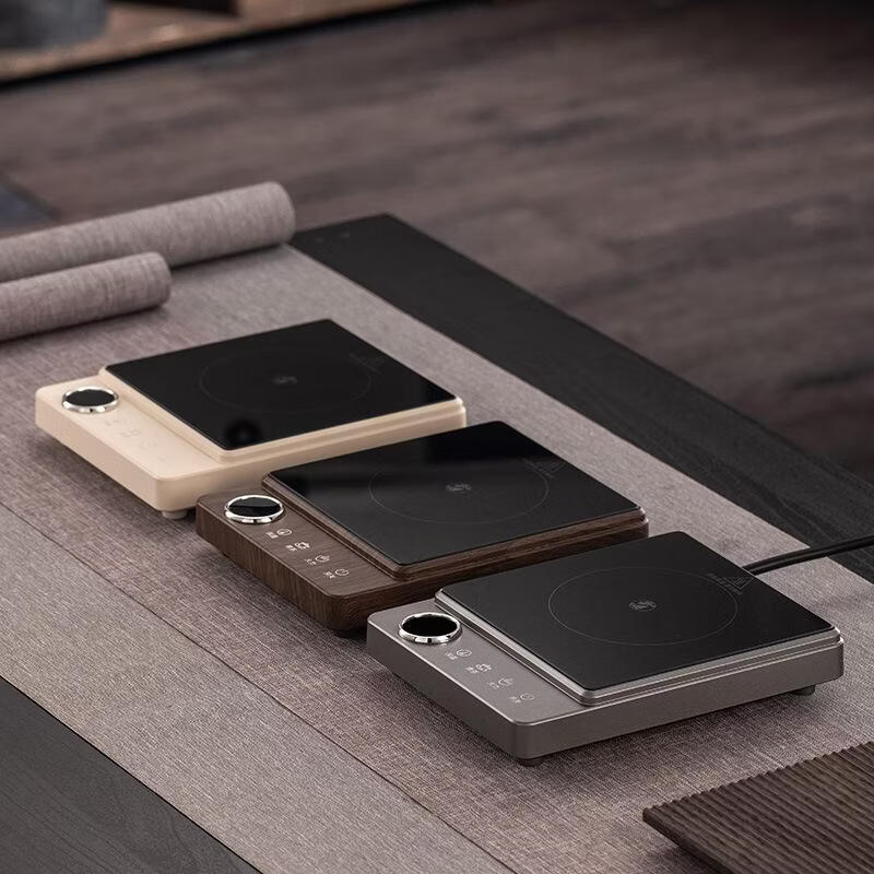 一键办公室烧水公室电陶家用茶炉水泡煮茶办公保温泡茶炉迷你神器 银色 175*135*40mm