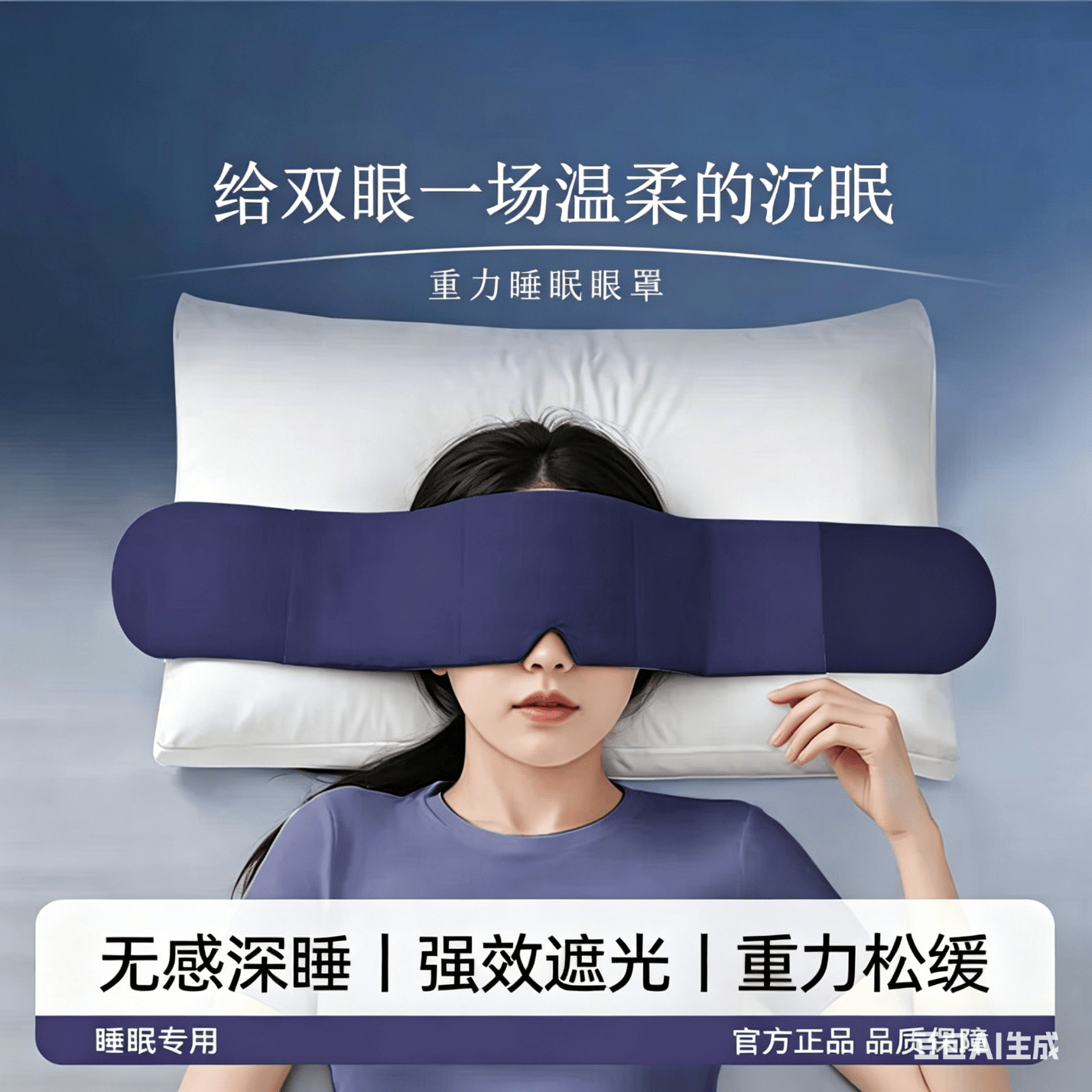 重力睡眠眼睡觉专用深睡压力罩科技助眠遮光微压缓解眼疲劳男女士 【微压助眠】重力眼罩