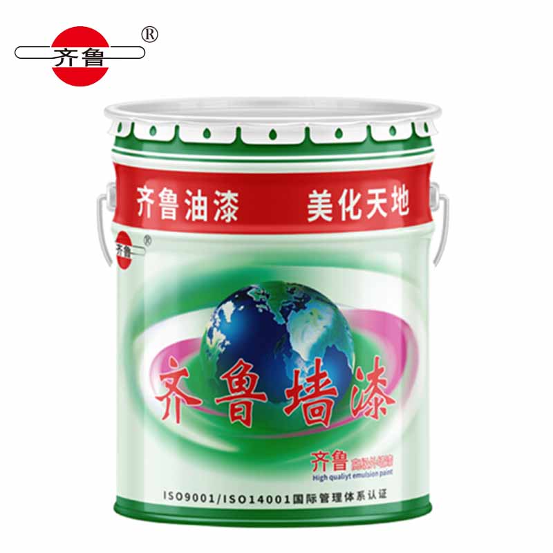 齐鲁 外墙乳胶漆面漆 米黄色室外多功能耐候墙面漆 工程建筑外墙耐水耐候抗污涂料18kg/桶	