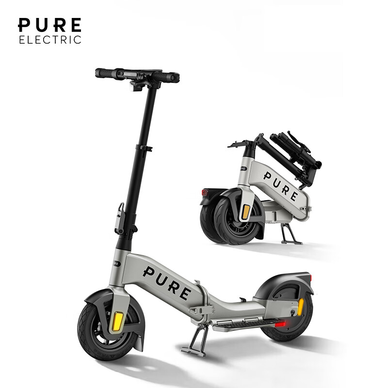 佩尚Pure Electric电动滑板车成人二轮折叠电动车小型轻便迷你代步车 Pure Advance Flex 银铂色