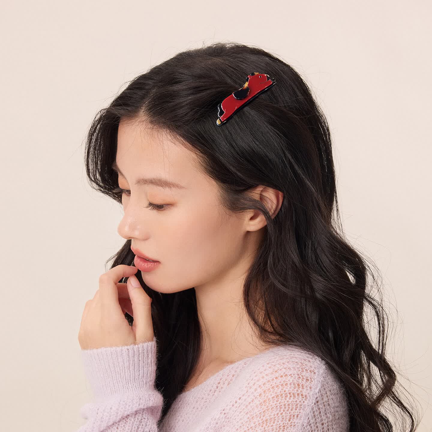 奇美拉高端小马刘海发夹女2026年新款高级感侧边夹发卡夹子头饰 玳瑁色 1个