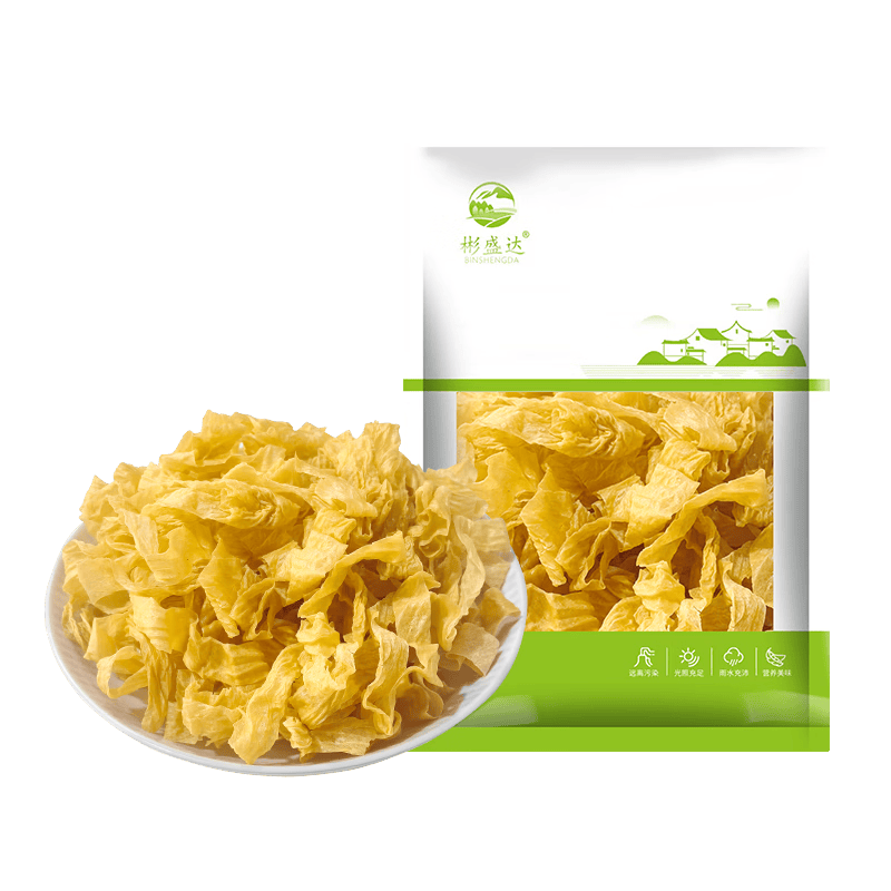 彬盛达无盐粒豆皮干货 东北非转基因大豆高蛋白豆制品豆腐皮 火锅食材 豆皮 150g 无盐粒免煮