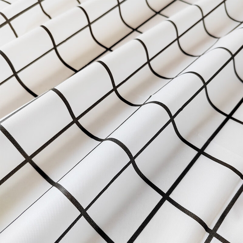 迦图鲮一次性防水防油野餐桌布长方形桌小清新黑白格子徽派餐布加厚塑料 1.0X1.4m 奶油甜品 10张/袋