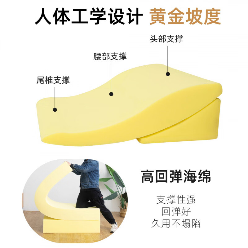 G-CLOUD国云胃食管防反流斜坡垫斜坡枕靠垫枕孕妇老人病人半卧床靠背神器 浅紫色【三角垫+头枕+防滑枕】 可调节高度三角斜坡靠垫