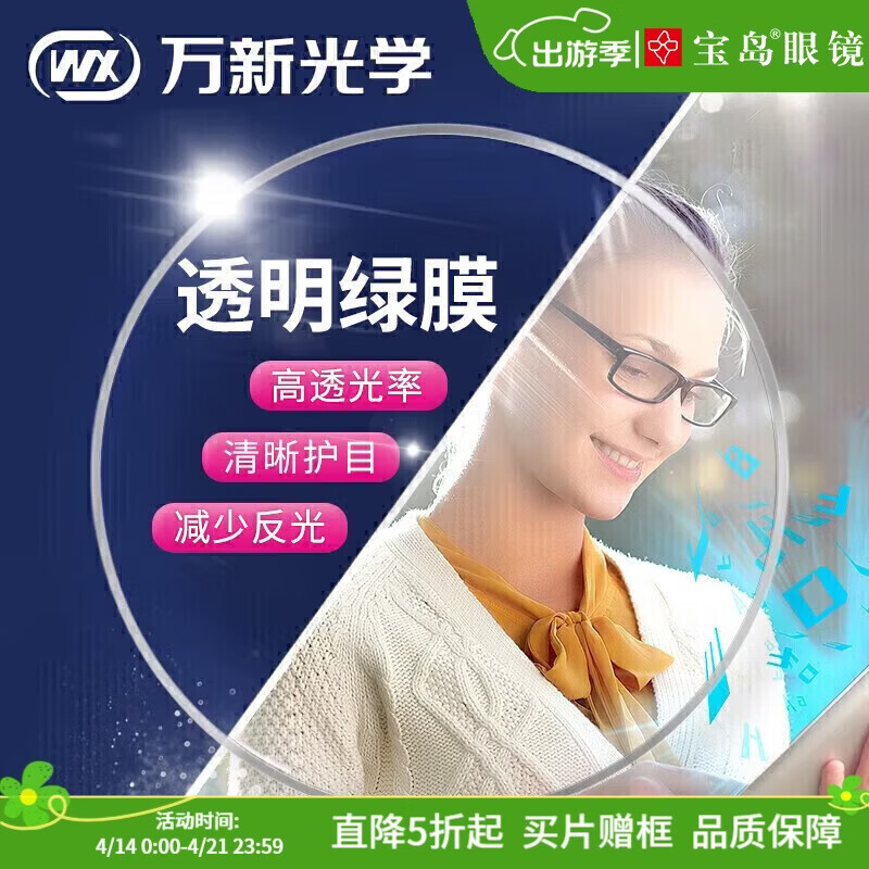 万新（WAN XIN）镜片超薄可选防蓝光近视眼镜片可配高折射率镜片【2片】
