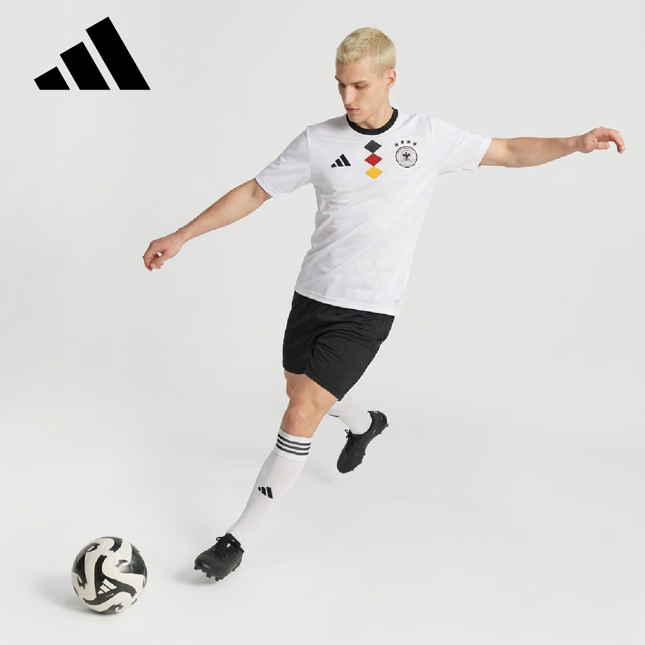 阿迪达斯(adidas)世界杯球衣DFBDNAJSYM男子德国队短袖KG3343白色XL