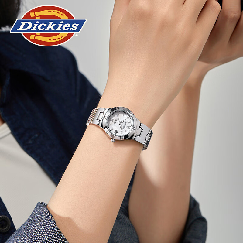 Dickies手表女表时尚百搭石英表新款ins轻奢小众腕表简约女送女生日礼物 250F60LYXCL-775DS-2SSY