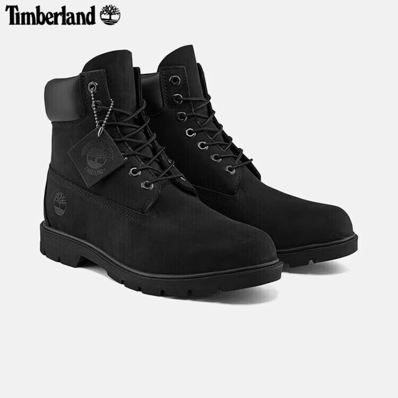 添柏岚（Timberland）男鞋马丁靴户外徒步登山皮革休闲鞋复古英伦高帮靴子男 001/黑色/宽版 42