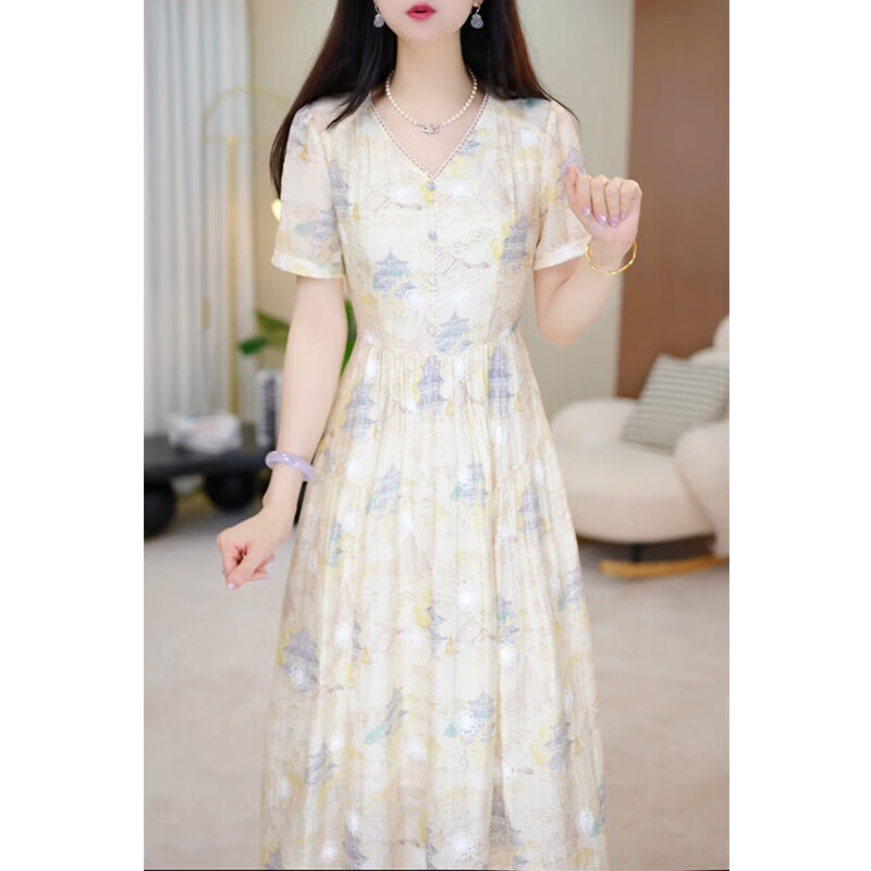 香影纯连衣裙2026新款女夏季十三行今年流行爆款减龄气质轻奢高级感裙子 图片色 3XL (建议131-140斤) 京东折扣/优惠券