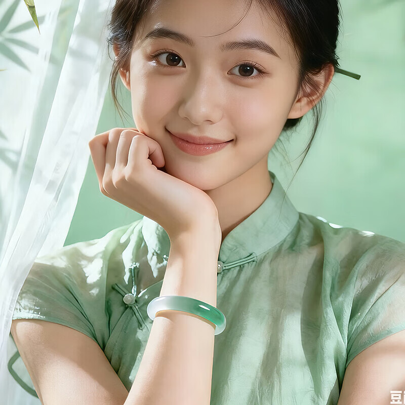 半山半水年轻款玉髓手镯女款2026新款玉镯子520送女朋友生日礼物 【高品质】半山半水玉髓手镯59-60【适合125-135斤】