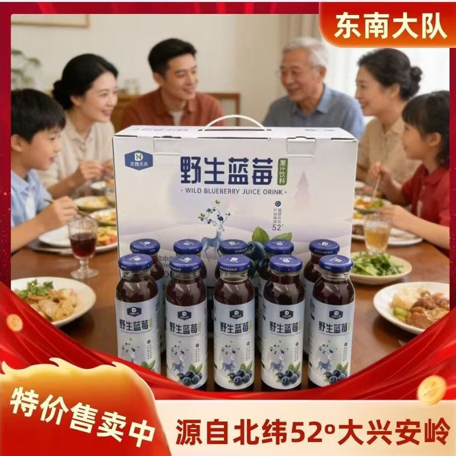 大兴安岭蓝莓果汁饮料300ml（好产品非好商品） 大兴安岭蓝莓果汁饮料（整箱10瓶装）
