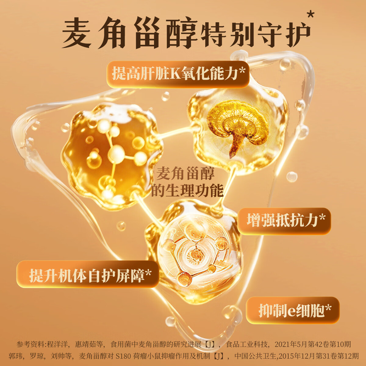 中科创新破壁灵芝孢子粉胶囊全灵芝营养增强免疫力保健品送礼礼物补品礼盒 3瓶【买3送1，实发4瓶礼盒装】双月量