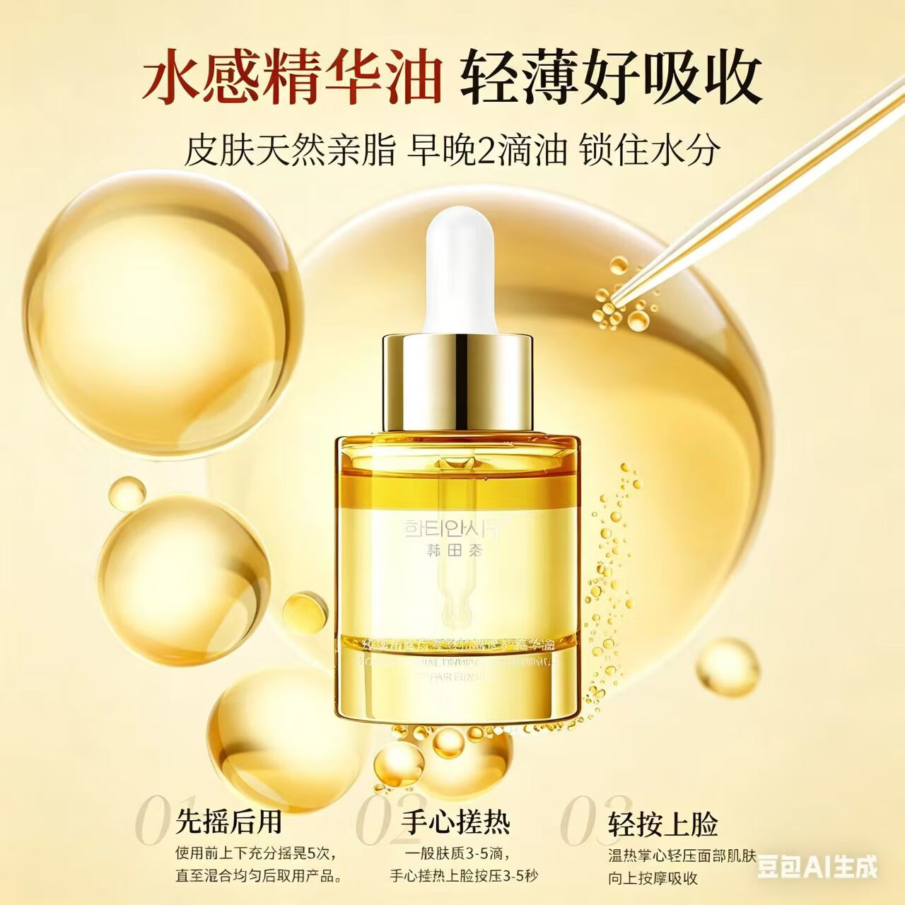 韩田秀玫瑰角鲨烷紧致抗皱修护精华油 补水保湿修护提亮面部精华液 玫瑰角鲨烷紧致抗皱精华油30ml瓶