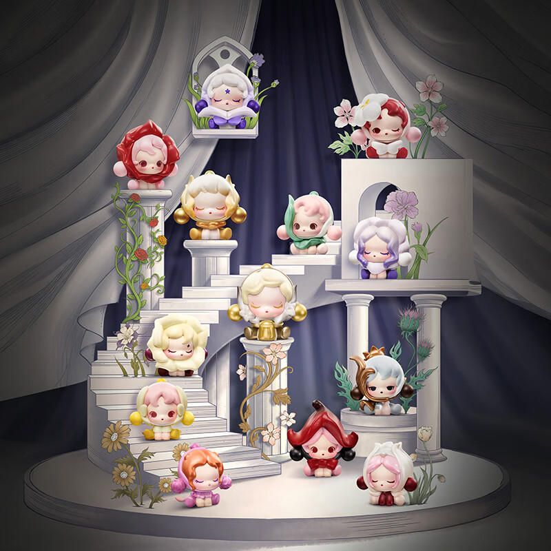 POP MART泡泡玛特 泡泡萌粒 SKULLPANDA 花的四幕戏系列公仔盲盒潮玩礼物 整盒12粒 不支持七天无理由退换