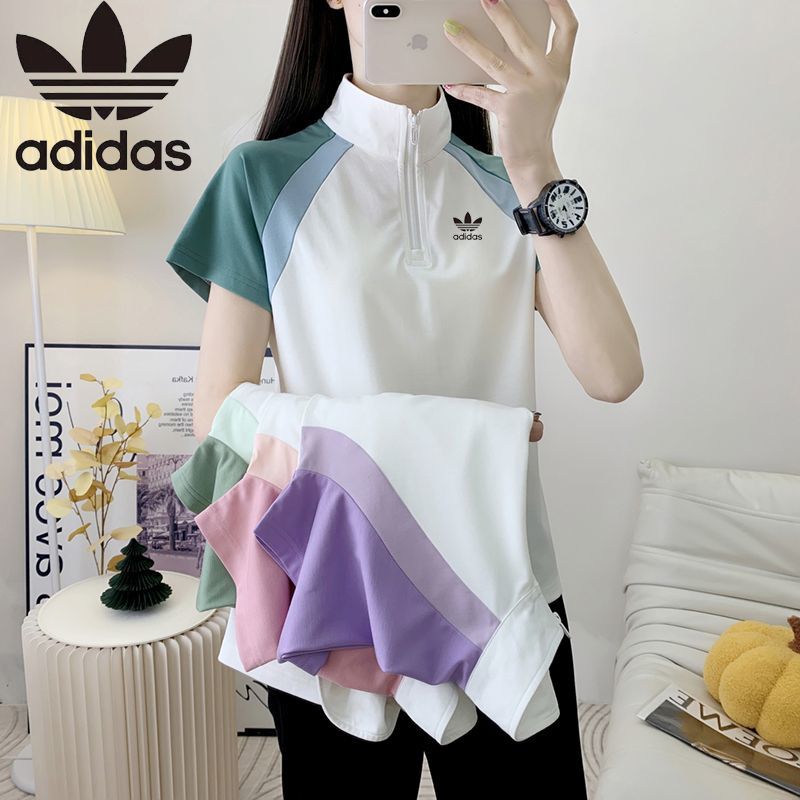 ADIPRENE阿迪达斯三叶草夏季女士冰丝运动休闲套装薄款透气跑步健身速干两 阿迪达斯阿迪达斯蓝色(T恤+短裤) 阿迪达斯阿迪达斯M(体重80-100)